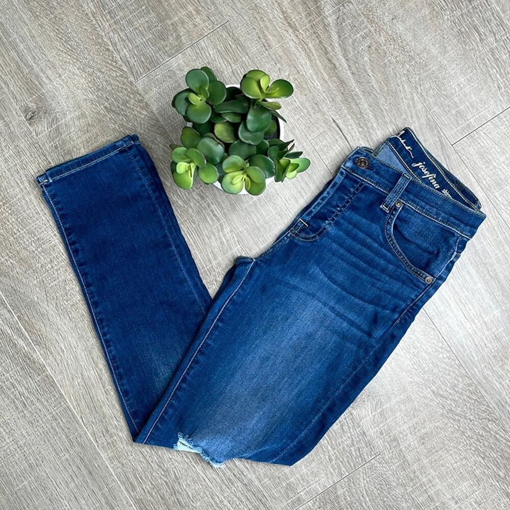 7 FOR ALL MANKIND Josefina Distressed Skinny Boyfriend Jeans Women’s Size 24